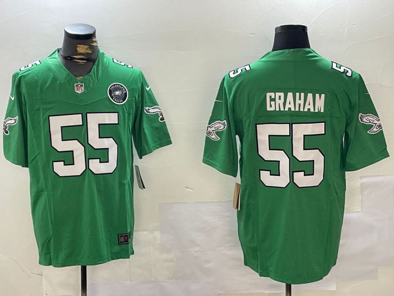 Men Philadelphia Eagles #55 Graham Green Throwback 2024 Nike Vapor Limited NFL Jersey style 2->philadelphia eagles->NFL Jersey